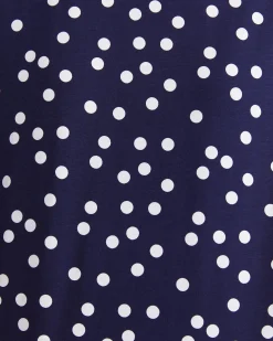 Clearance Sportscraft Polka Mercerised Tee in Whitenavy White/navy