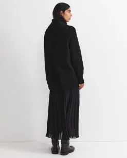 Sale Sportscraft Quinn Pleated Midi Skirt in Black
