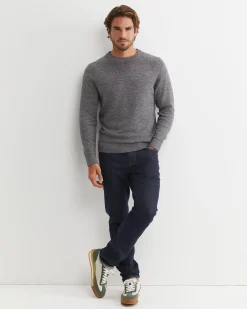 Outlet Sportscraft Riley Raglan Crew Neck Knit in Light Grey LightGrey