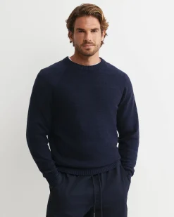 Best Sportscraft Riley Raglan Crew Neck Knit in Navy