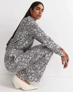 New Sportscraft Robertson Liberty Wide Leg Pant in Blackwhite Black/white