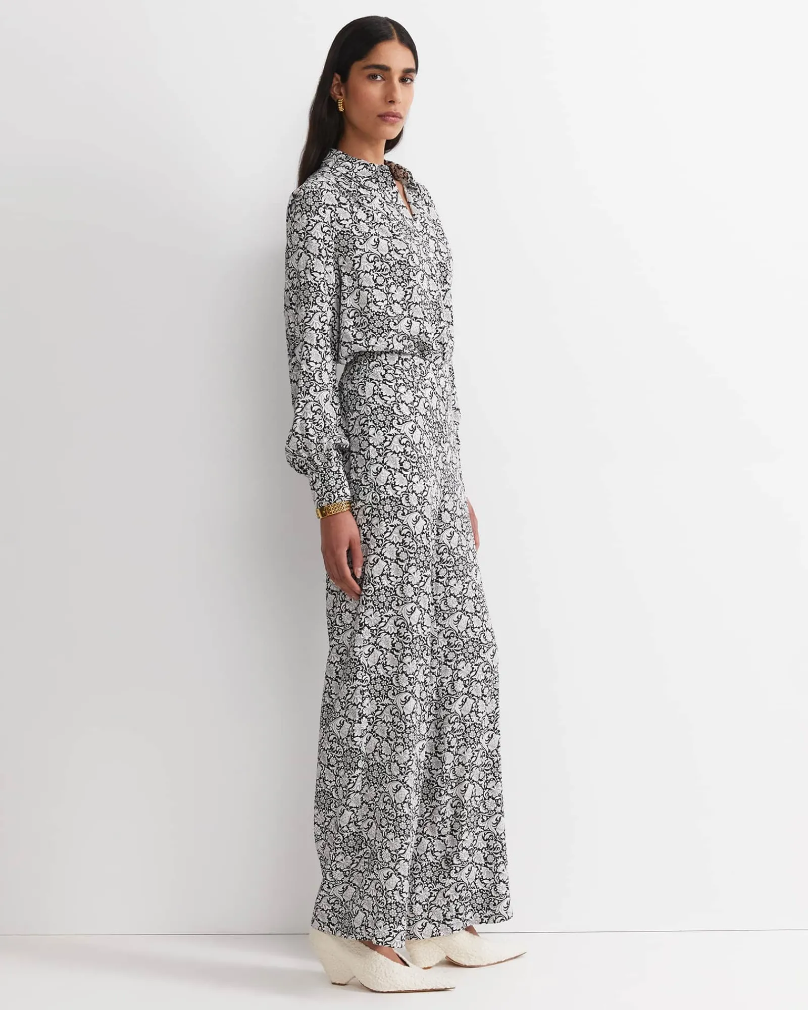 New Sportscraft Robertson Liberty Wide Leg Pant in Blackwhite Black/white