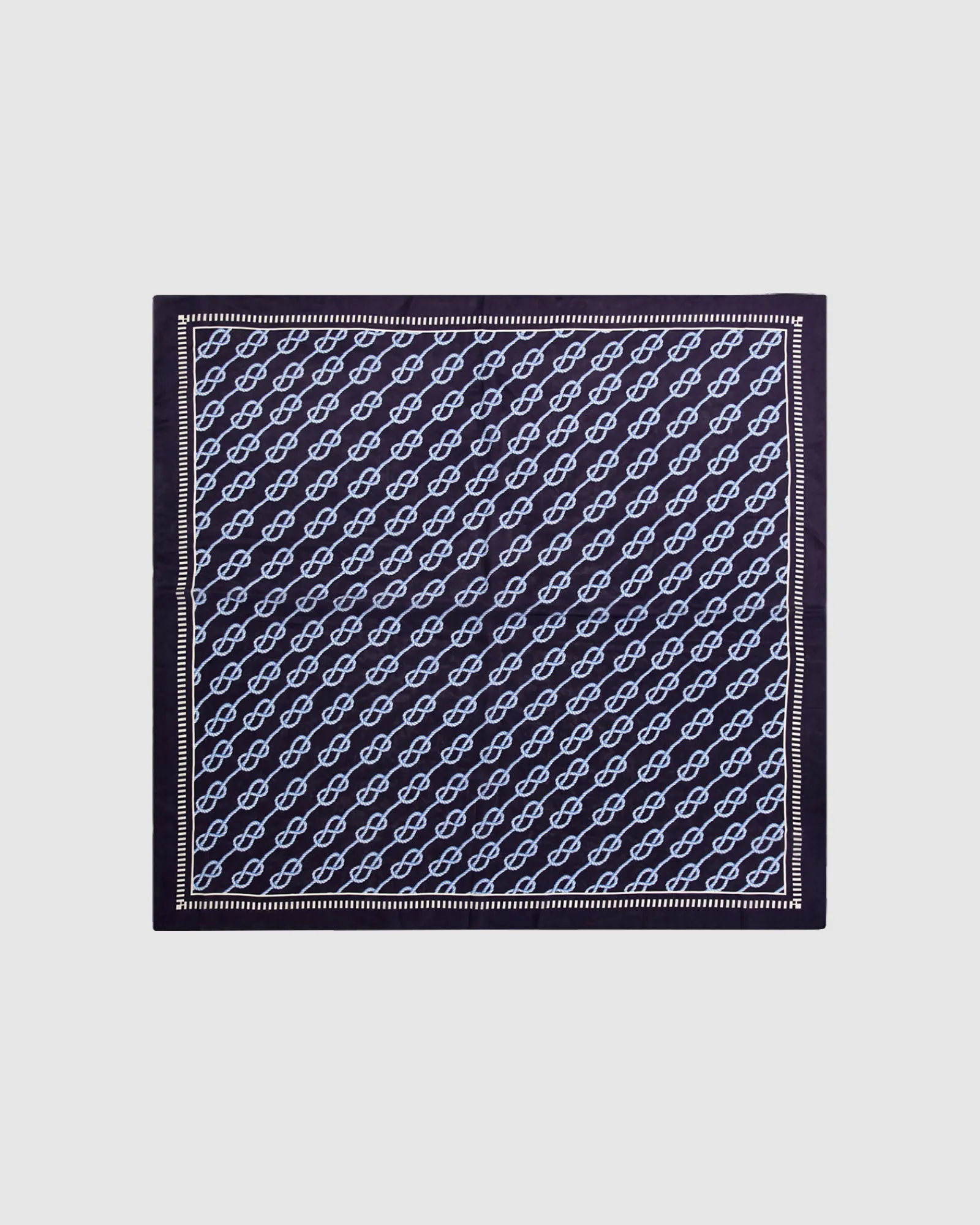 Clearance Sportscraft Rope Silk Print Scarf in Navyivory Navy/ivory