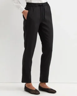 Outlet Sportscraft Rosa Bead Trim Linen Pant in Black