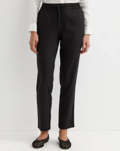 Outlet Sportscraft Rosa Bead Trim Linen Pant in Black