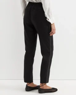 Outlet Sportscraft Rosa Bead Trim Linen Pant in Black