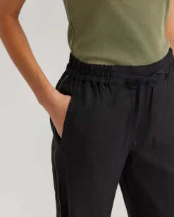 Best Sportscraft Rosa Bead Trim Linen Short in Black