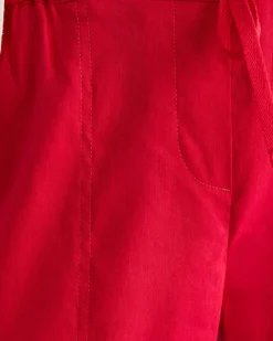 Fashion Sportscraft Rosa Crop Linen Pant in Bright Pink BrightPink