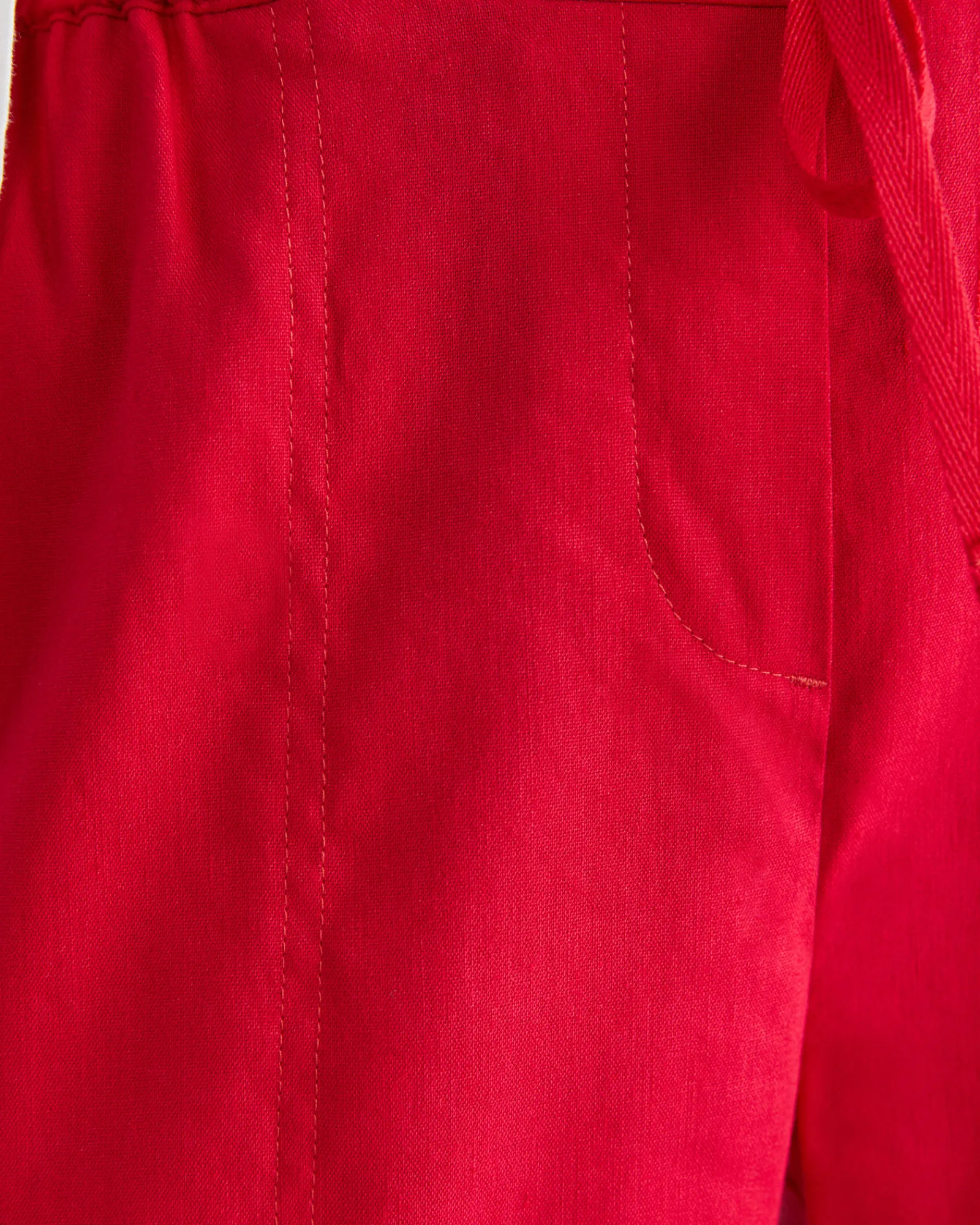 Fashion Sportscraft Rosa Crop Linen Pant in Bright Pink BrightPink