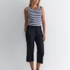 Best Sportscraft Rosa Crop Linen Pant in Classic Navy ClassicNavy