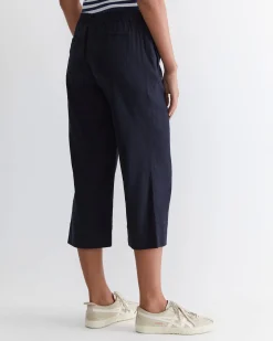 Best Sportscraft Rosa Crop Linen Pant in Classic Navy ClassicNavy