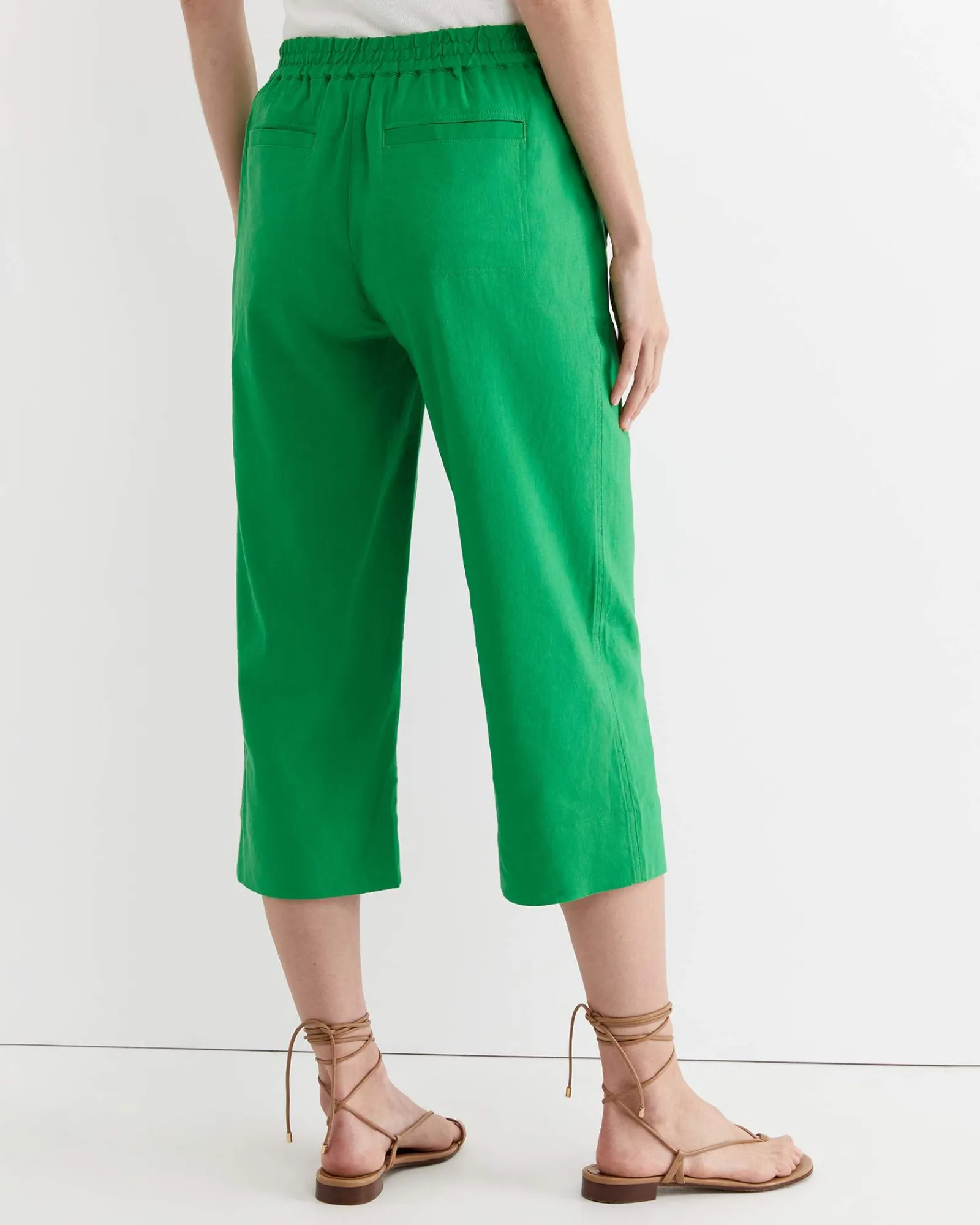 Hot Sportscraft Rosa Crop Linen Pant in Fern