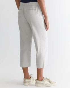 New Sportscraft Rosa Crop Linen Pant in Natural