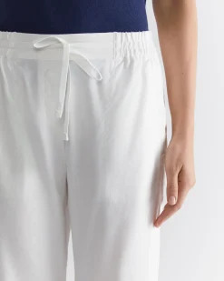 Fashion Sportscraft Rosa Crop Linen Pant in White