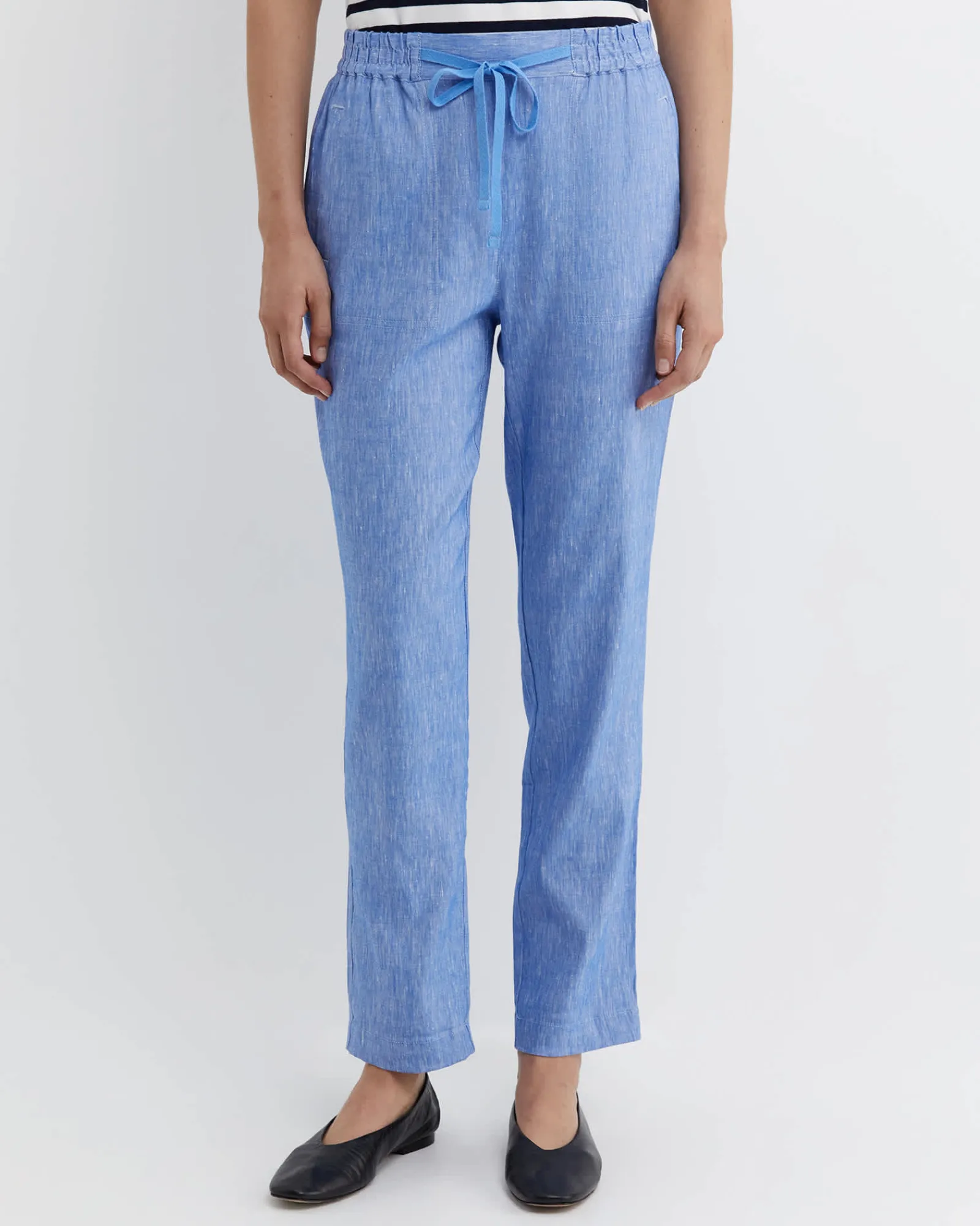 Best Sportscraft Rosa Linen Pant in Cerulean