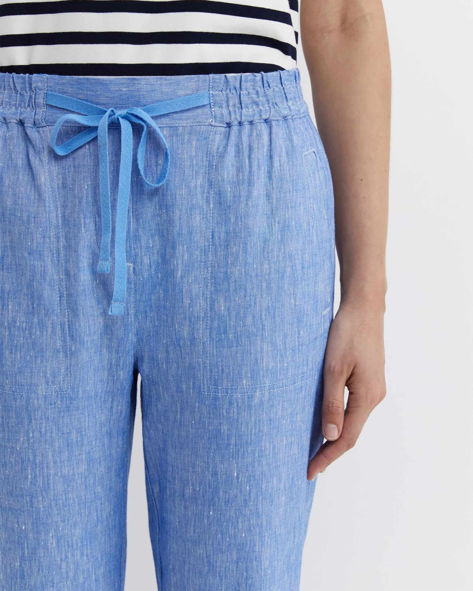 Best Sportscraft Rosa Linen Pant in Cerulean