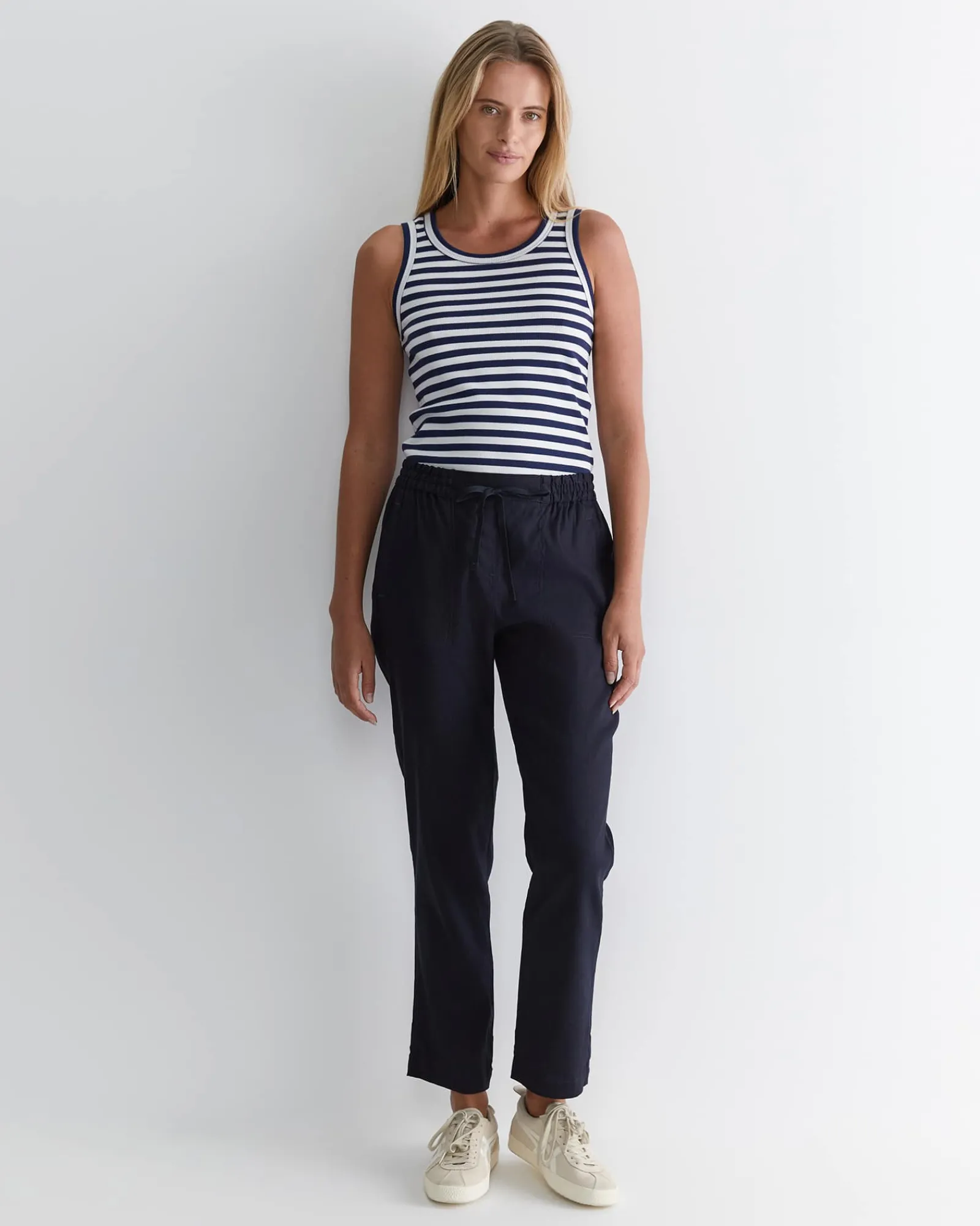 Fashion Sportscraft Rosa Linen Pant in Classic Navy ClassicNavy