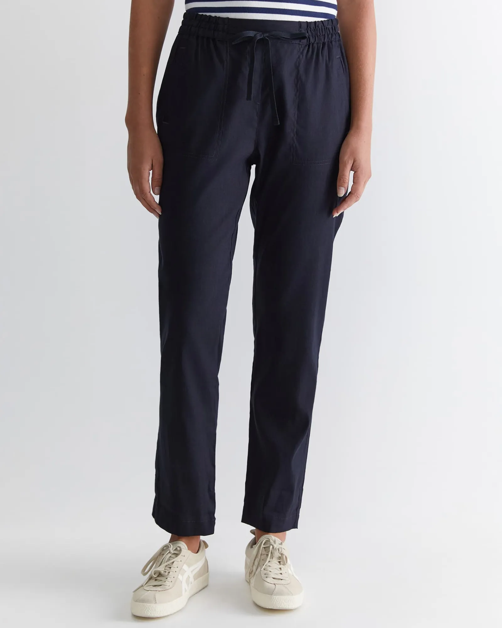 Fashion Sportscraft Rosa Linen Pant in Classic Navy ClassicNavy