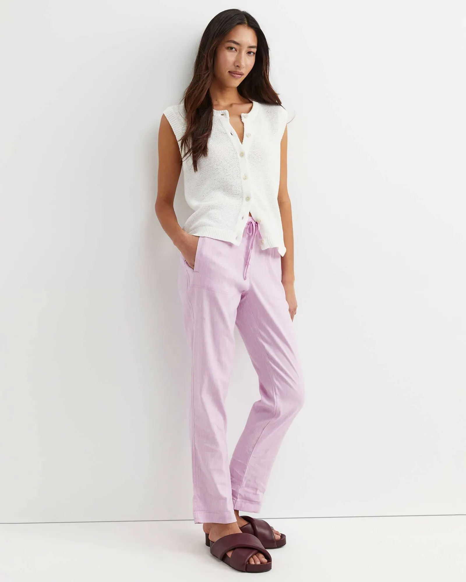 Online Sportscraft Rosa Linen Pant in Orchid