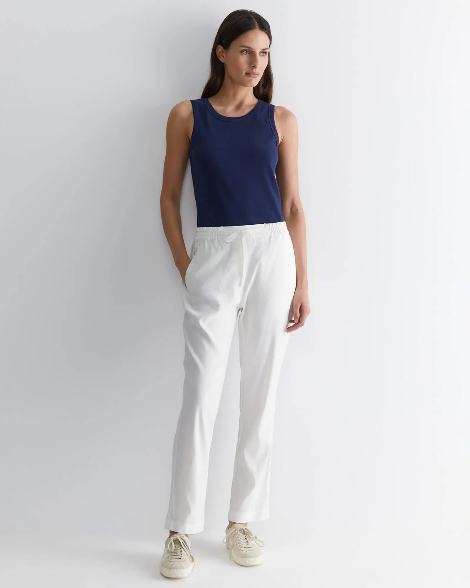 Sale Sportscraft Rosa Linen Pant in White