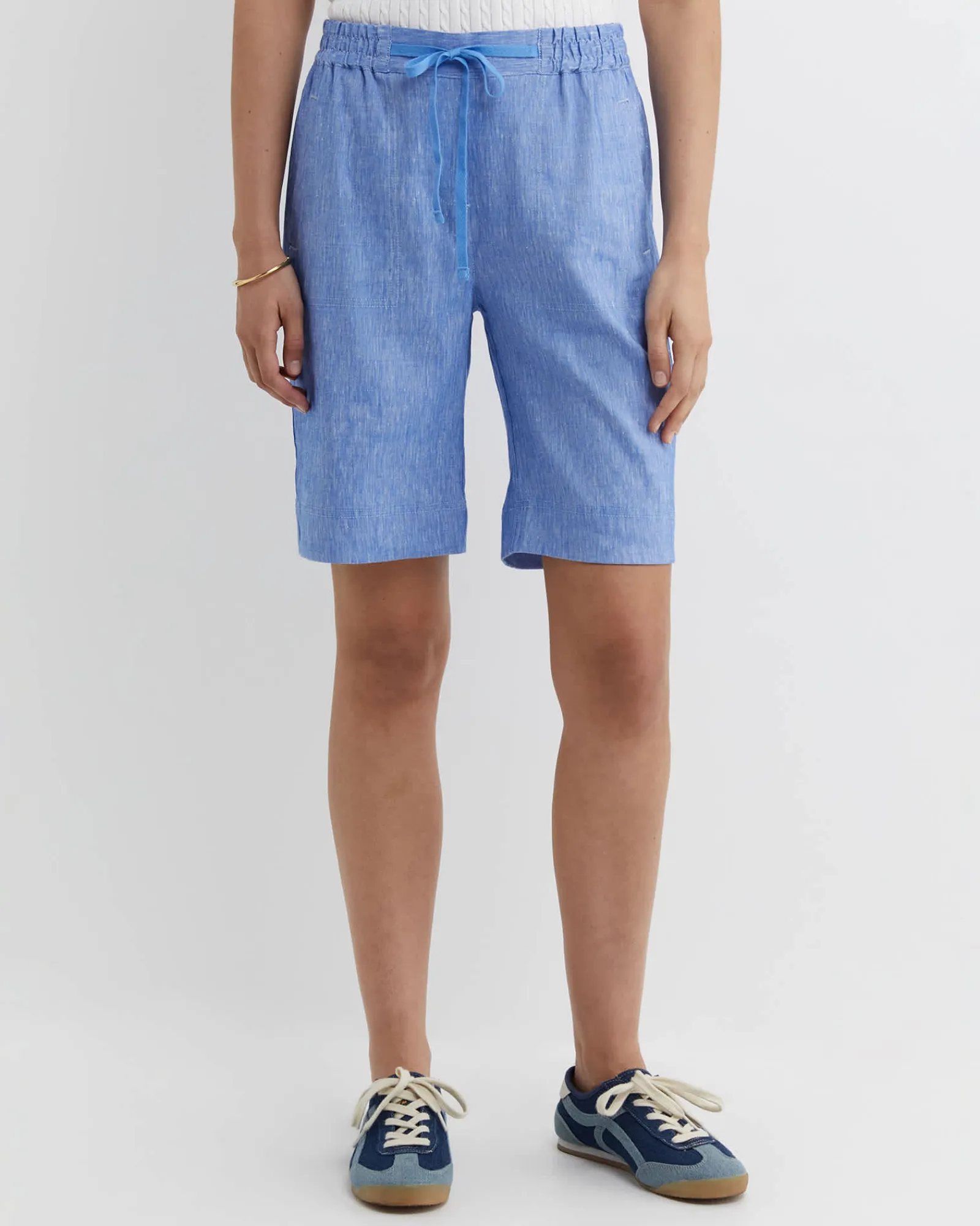 Discount Sportscraft Rosa Linen Short in Cerulean
