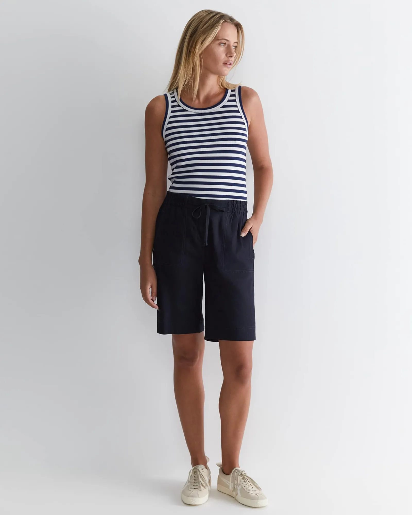 Best Sportscraft Rosa Linen Short in Classic Navy ClassicNavy