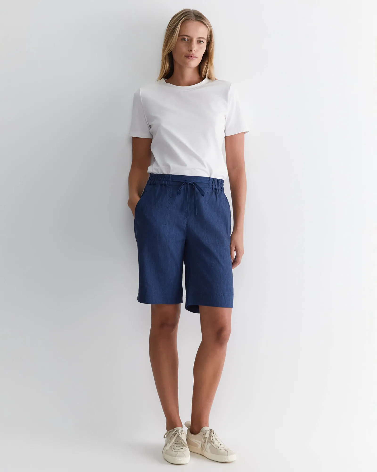 Online Sportscraft Rosa Linen Short in Indigo