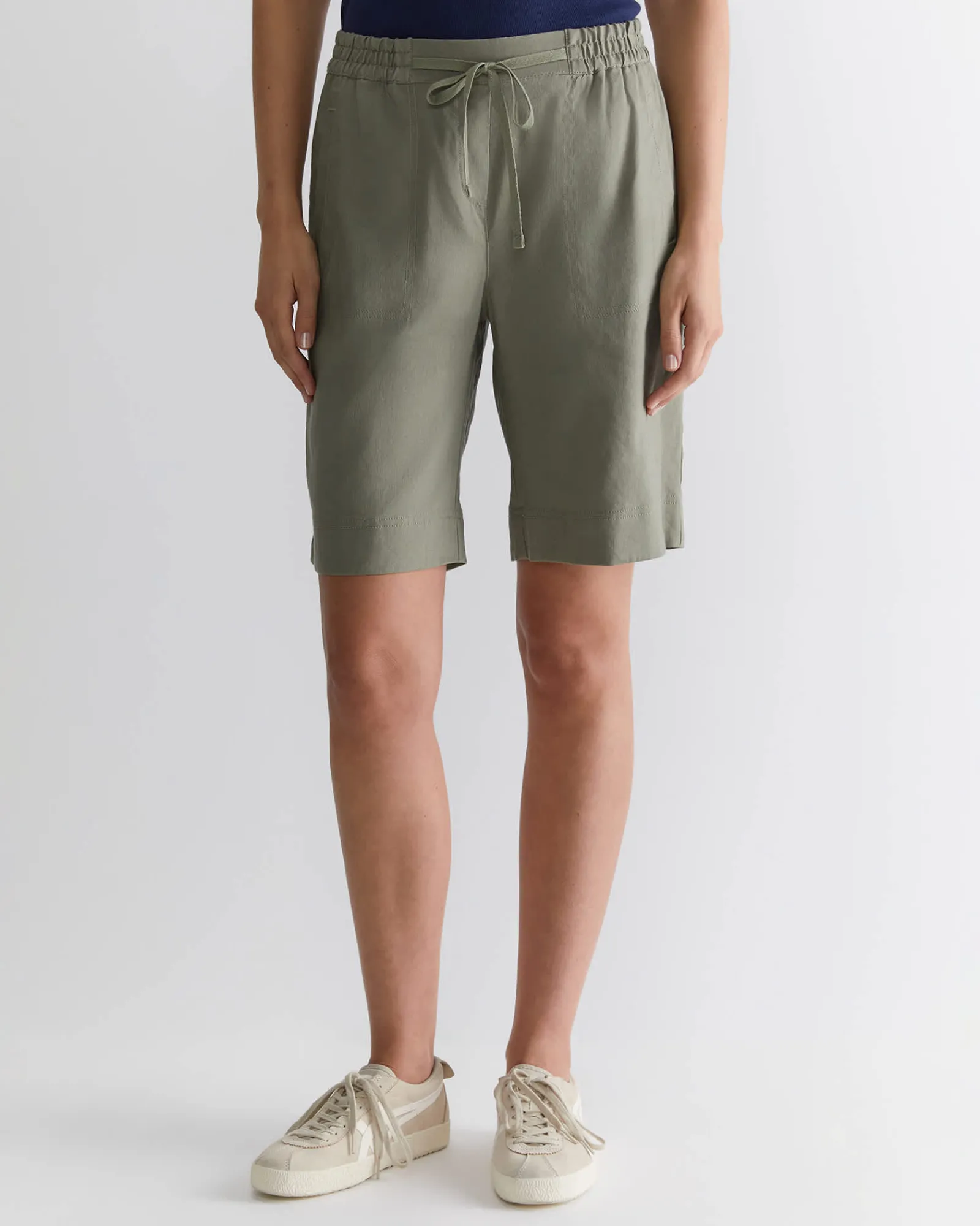 Best Sportscraft Rosa Linen Short in Khaki