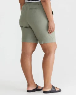Sale Sportscraft Rosa Linen Short in Khaki