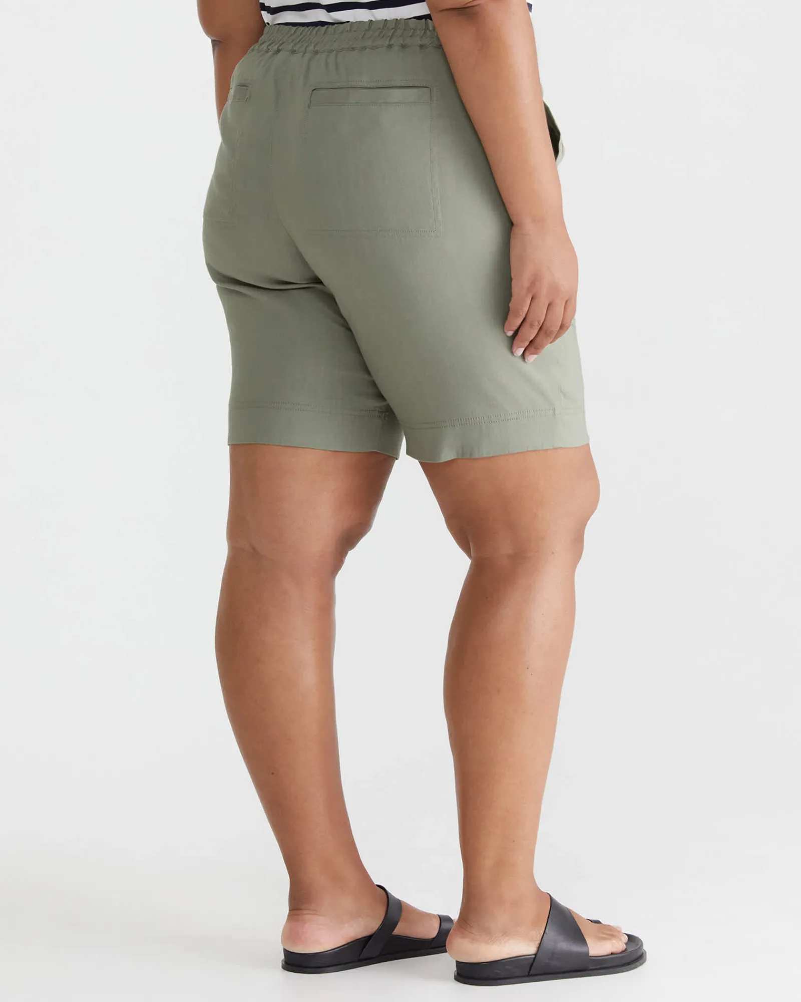 Sale Sportscraft Rosa Linen Short in Khaki