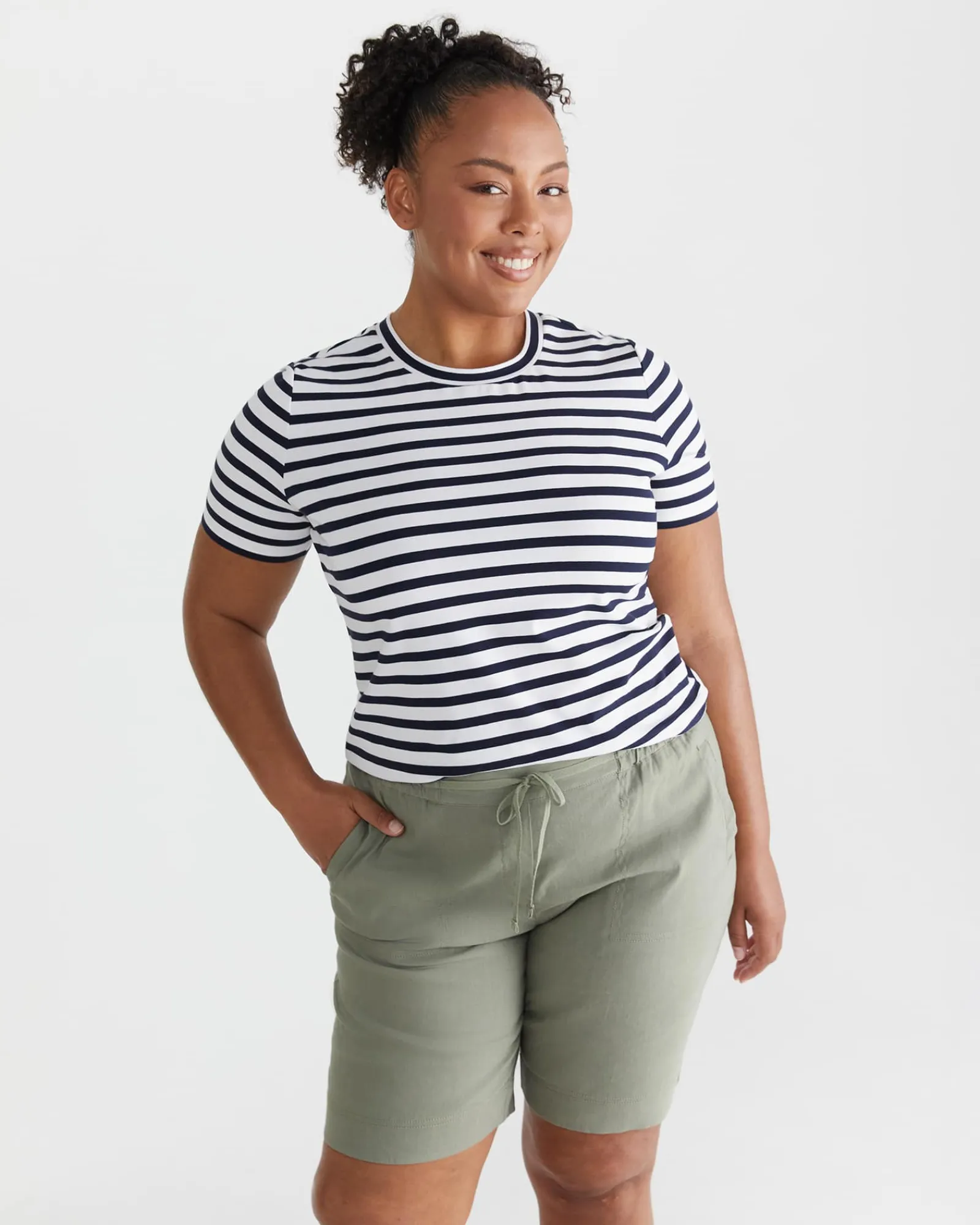 Sale Sportscraft Rosa Linen Short in Khaki