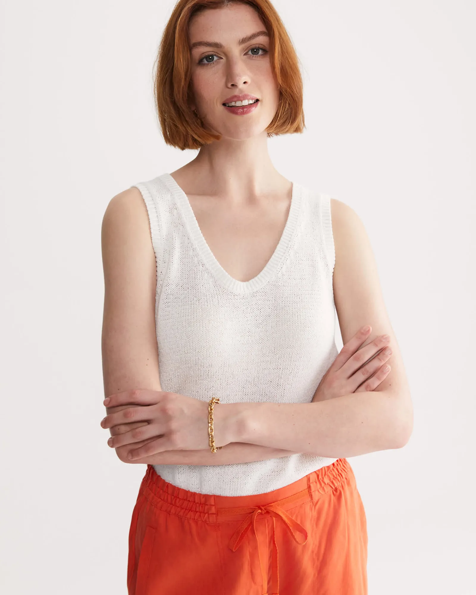 New Sportscraft Rosa Linen Short in Melon