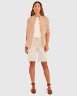 Discount Sportscraft Rosa Linen Short in Natural