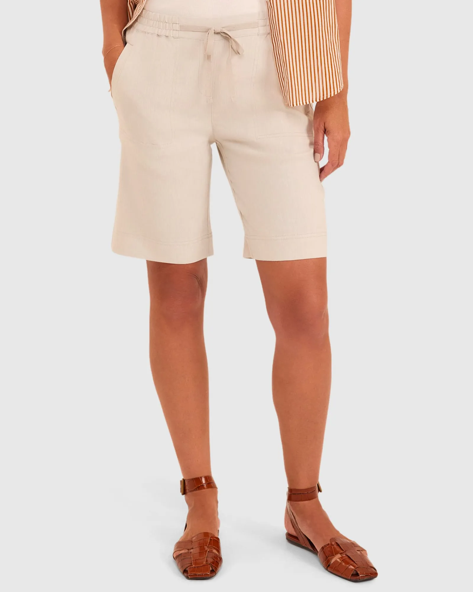 Discount Sportscraft Rosa Linen Short in Natural