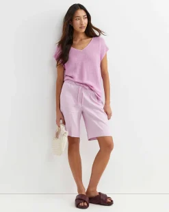Hot Sportscraft Rosa Linen Short in Orchid