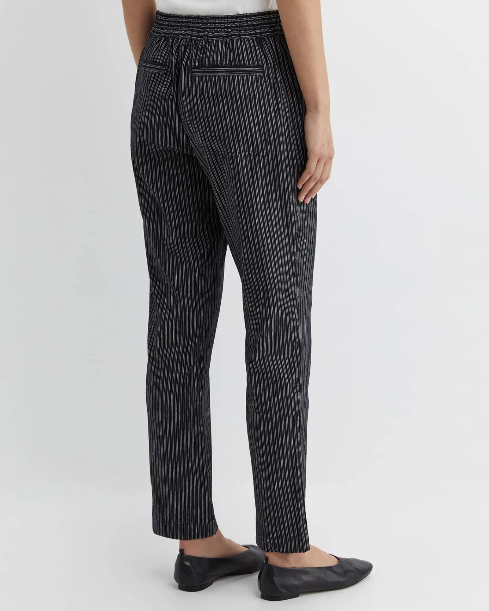 Online Sportscraft Rosa Stripe Linen Pant in Navywhite Navy/white