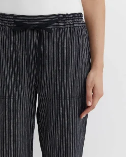 Online Sportscraft Rosa Stripe Linen Pant in Navywhite Navy/white