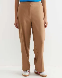 Outlet Sportscraft Rosa Wide Leg Linen Pant in Tan
