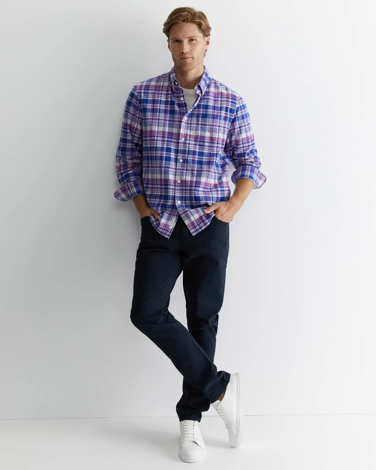Best Sportscraft Rundel Check Shirt in Purple