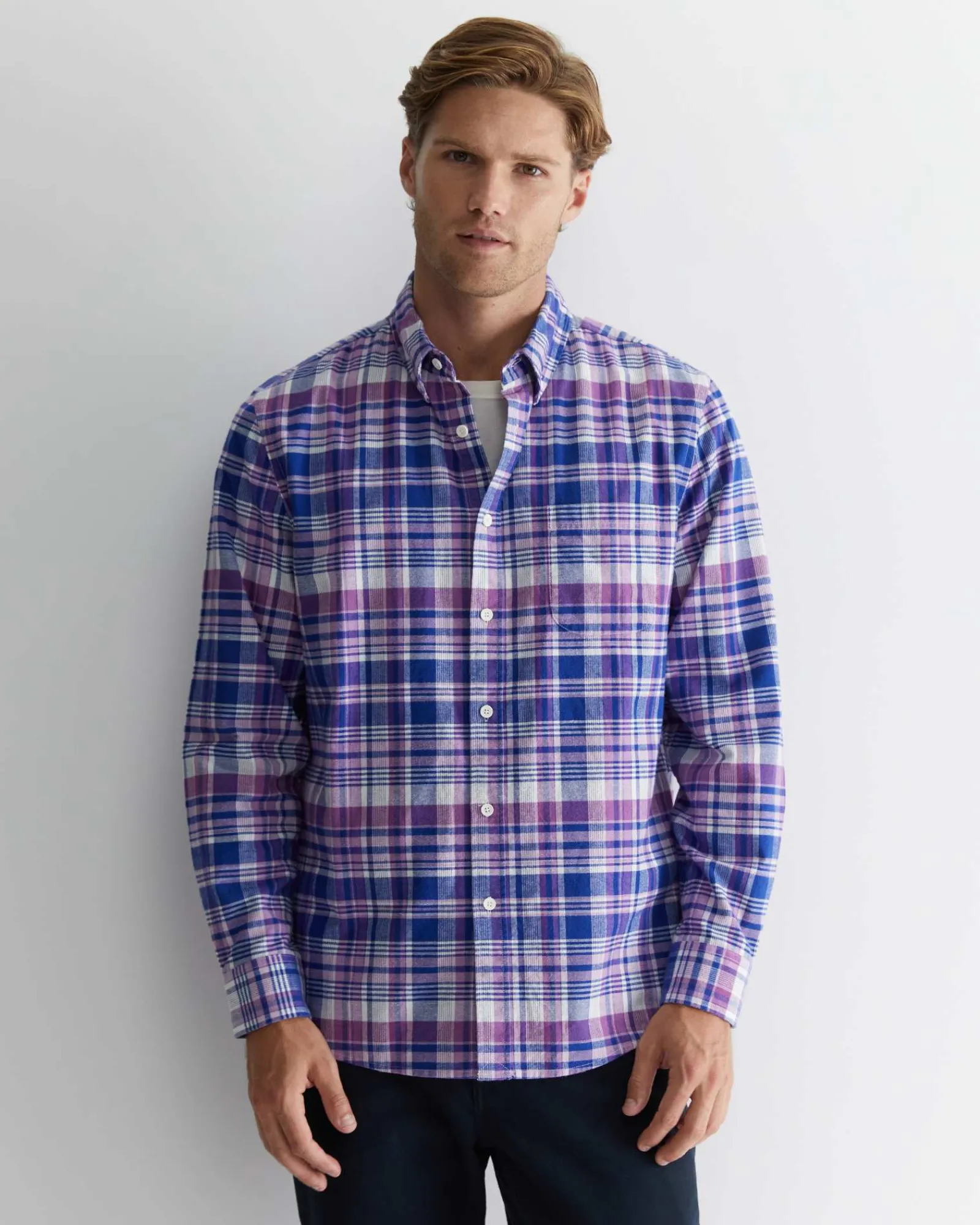 Best Sportscraft Rundel Check Shirt in Purple