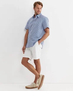 Outlet Sportscraft Russel Short Sleeve Shirt in Whitemulti White/multi