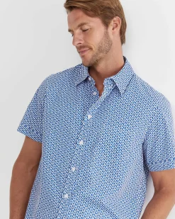 Outlet Sportscraft Russel Short Sleeve Shirt in Whitemulti White/multi