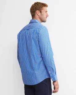 Hot Sportscraft Ryan Long Sleeve Stripe Shirt in Dutch Blue DutchBlue