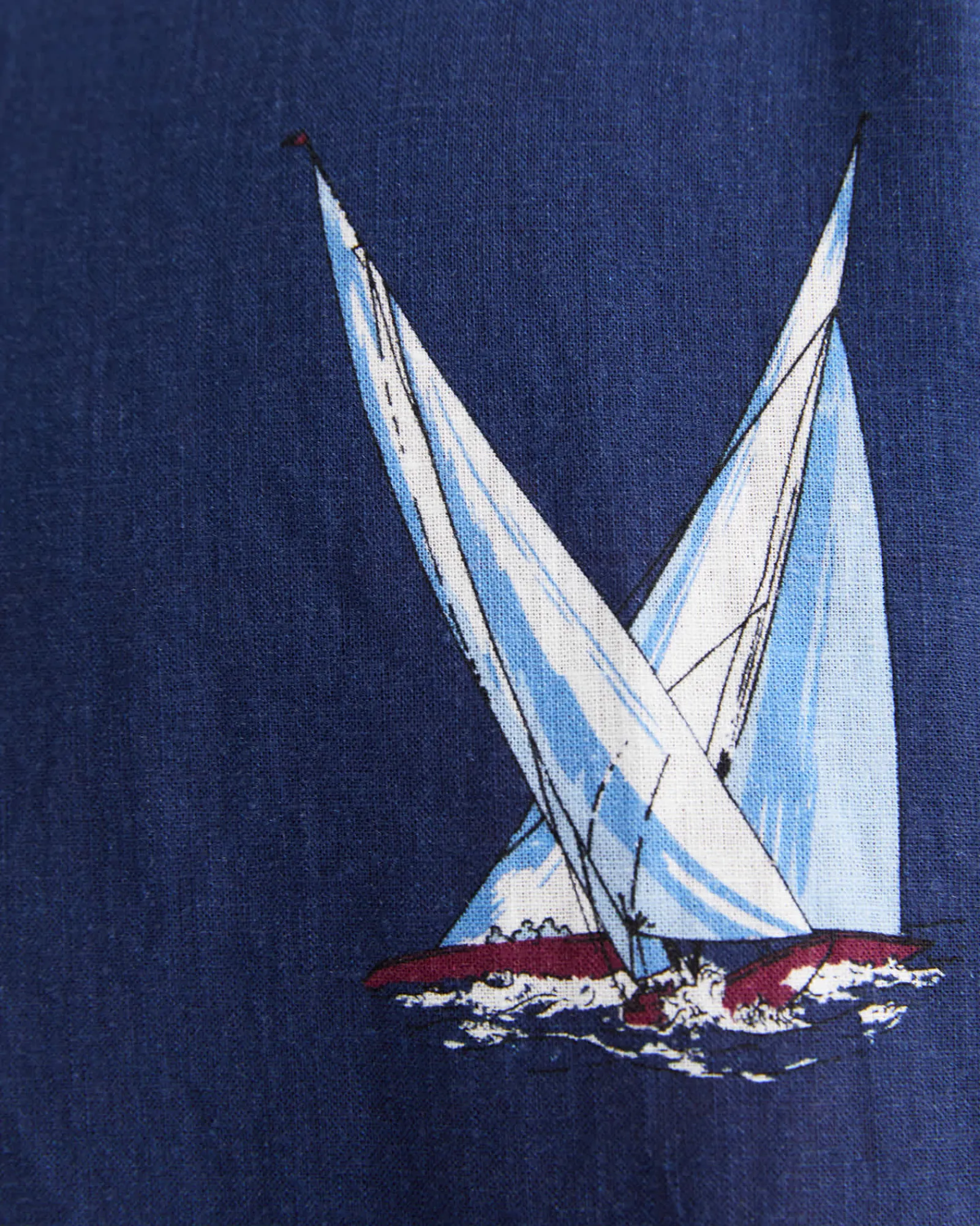 Discount Sportscraft Sail Away Short Sleeve Cuban Shirt in Navy