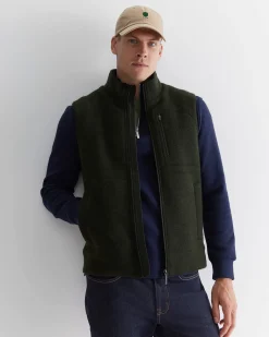 Discount Sportscraft Salford Wool Blend Vest in Khaki