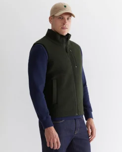 Discount Sportscraft Salford Wool Blend Vest in Khaki