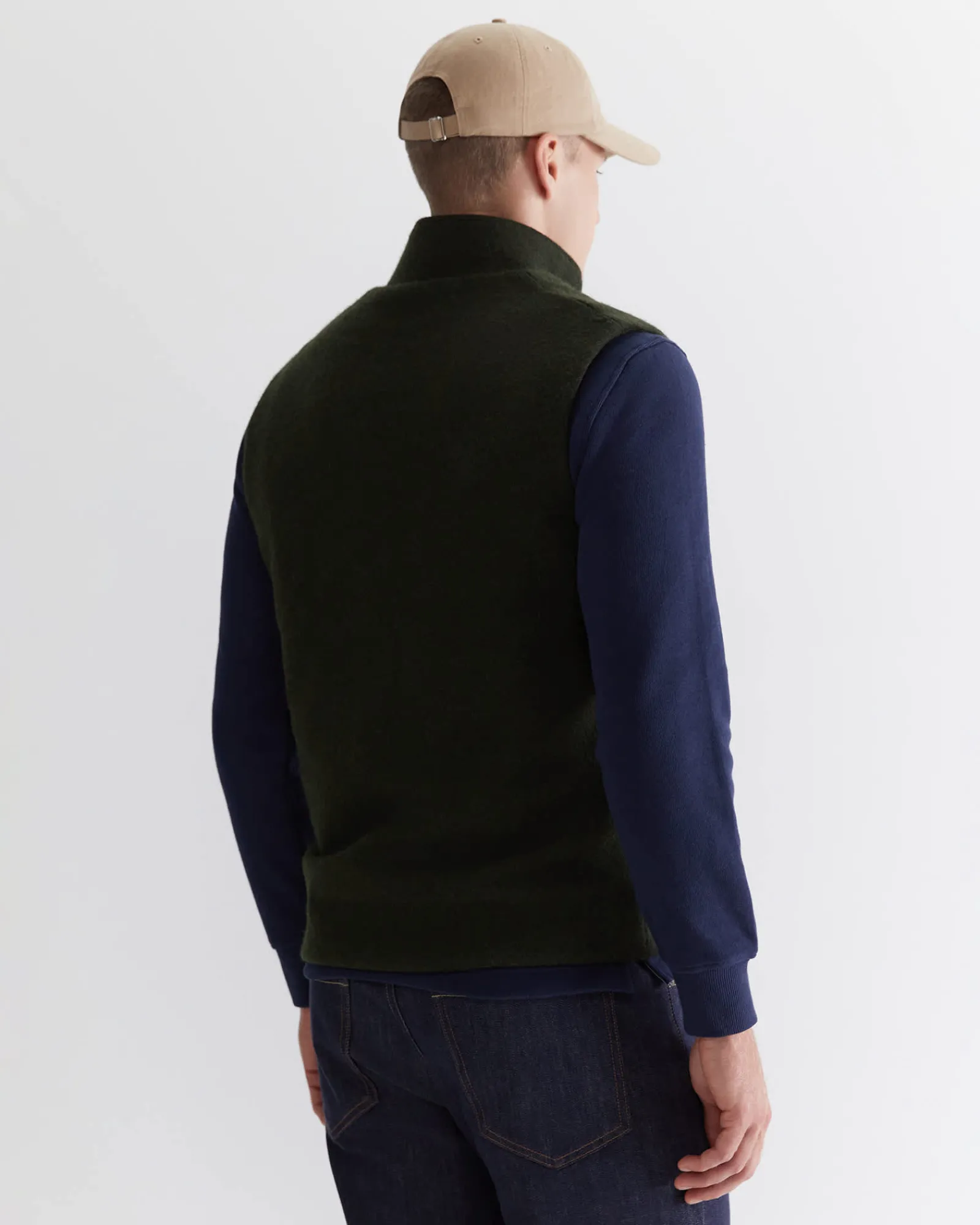 Discount Sportscraft Salford Wool Blend Vest in Khaki
