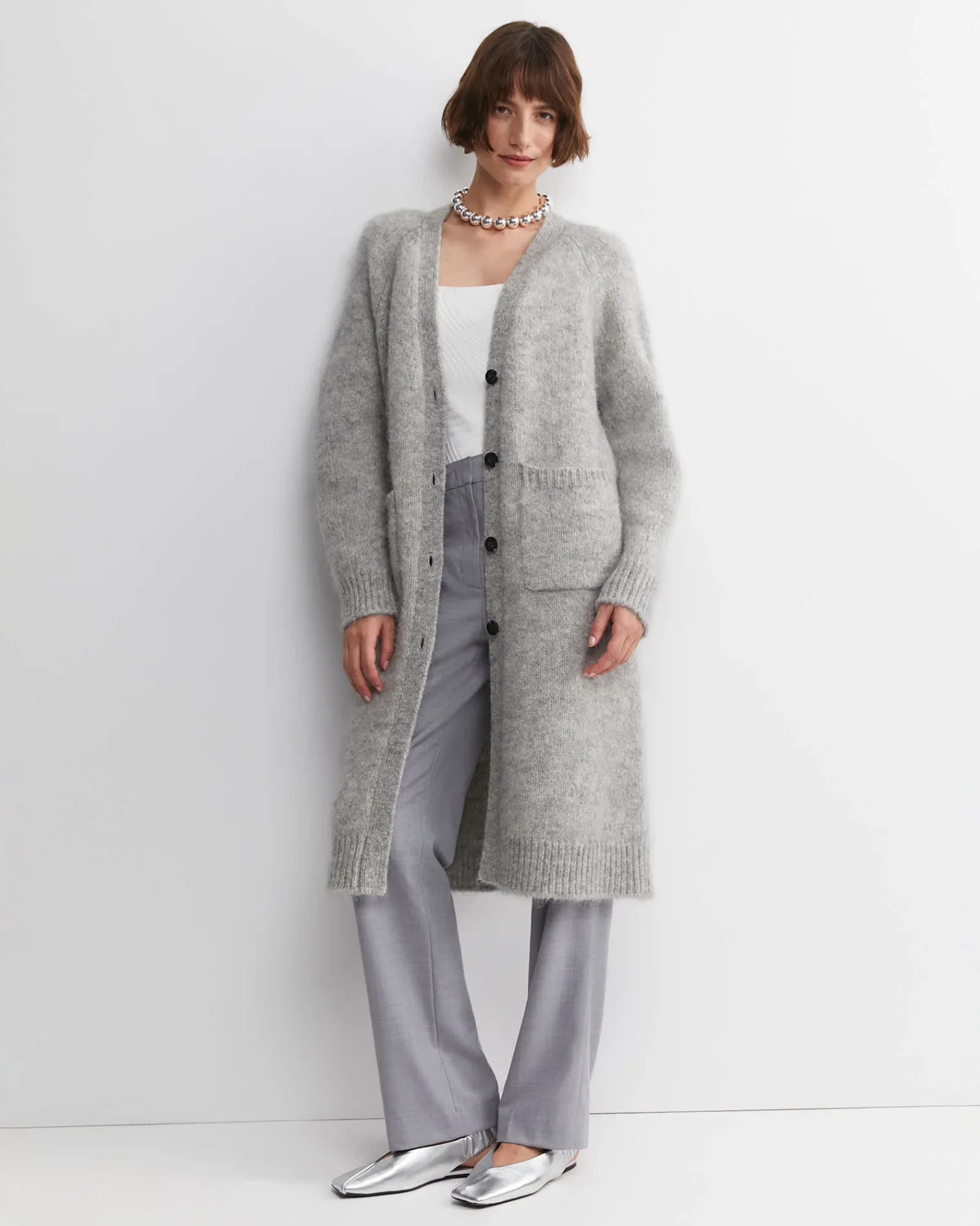 Fashion Sportscraft Sarish Cocoon Coatigan in Grey Marle GreyMarle