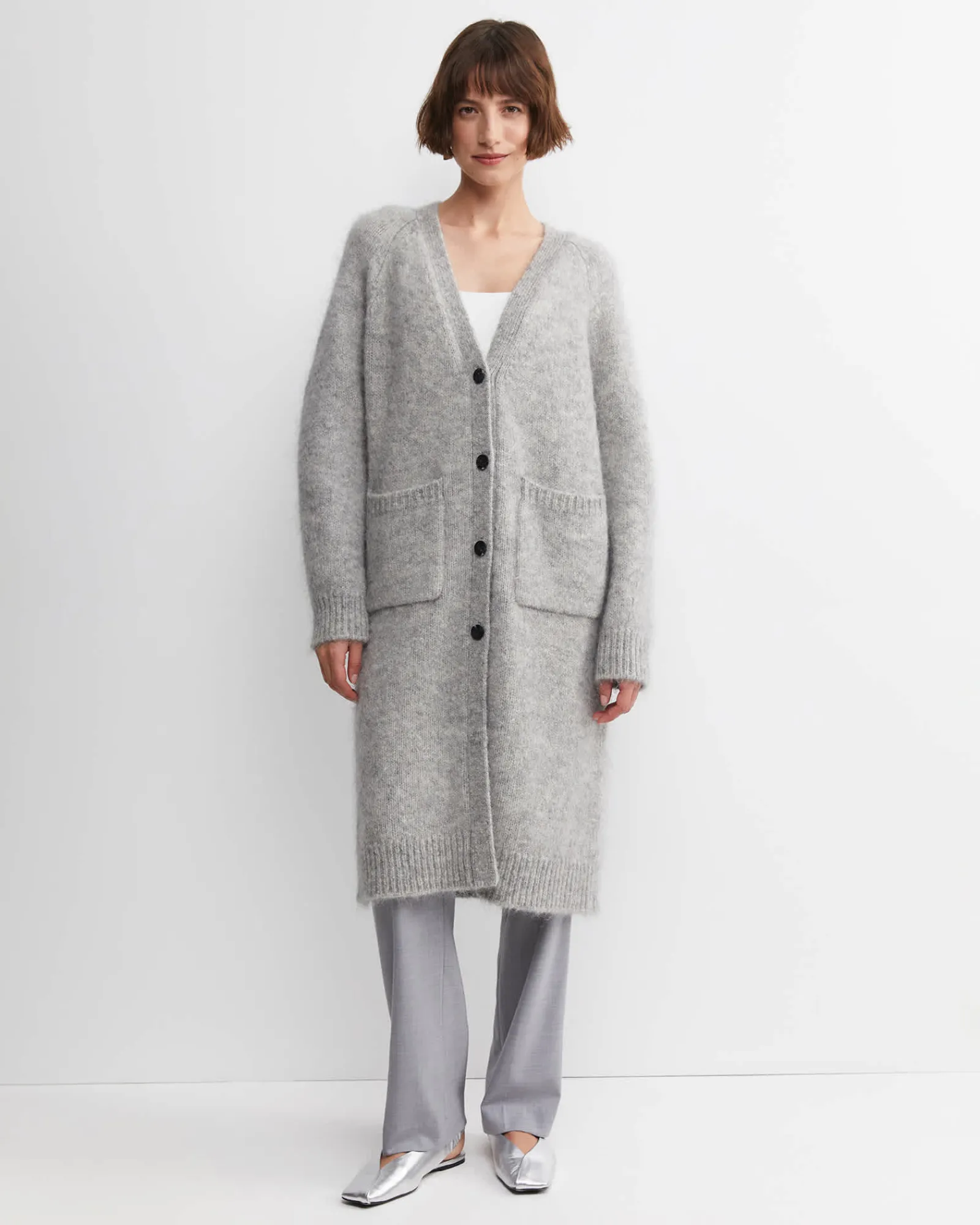 Fashion Sportscraft Sarish Cocoon Coatigan in Grey Marle GreyMarle