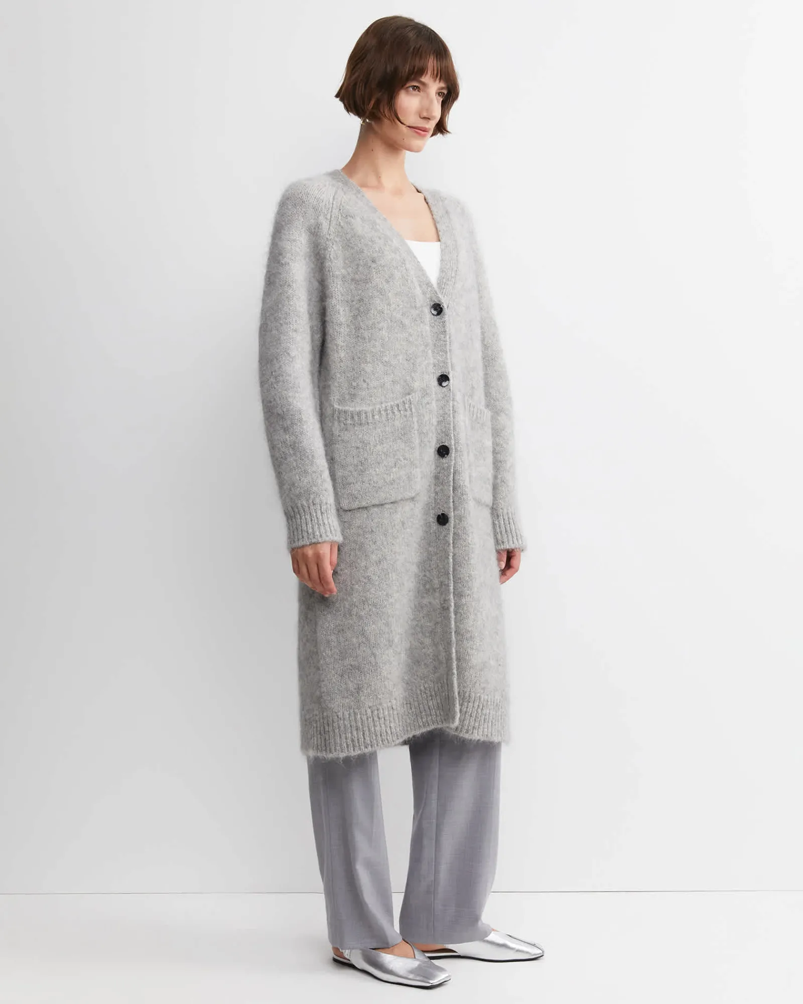 Fashion Sportscraft Sarish Cocoon Coatigan in Grey Marle GreyMarle
